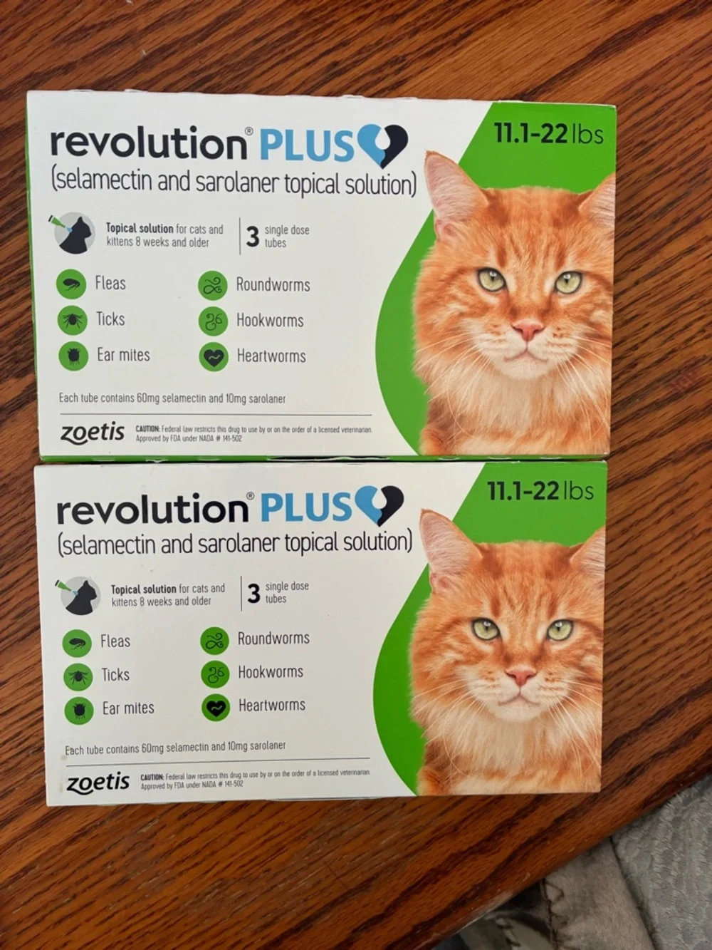 Revolution Plus Cats 11-22 lbs 6 month supply flea and tick and ear mites - Picture 1 of 1